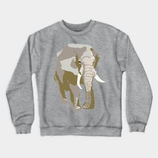Elephant Contemporary Painting Digital Crewneck Sweatshirt